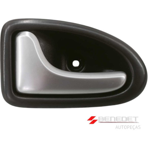 Maçaneta Interna Porta Esquerda Renault Clio Prata Metálica