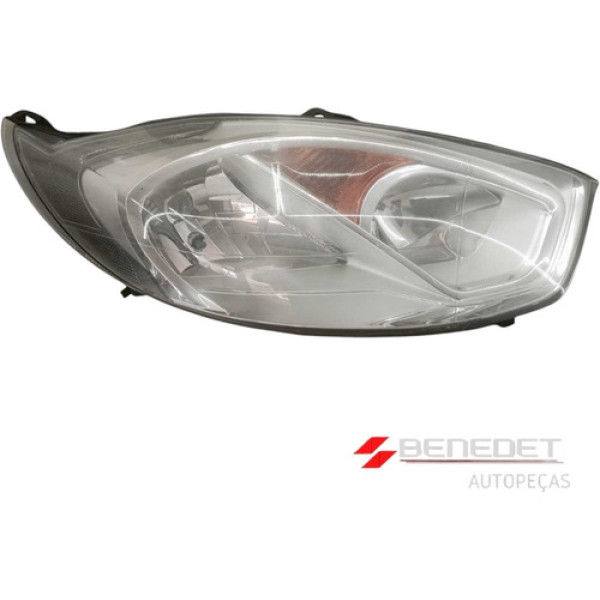 Farol  Cromado Ford Fiesta Zetec Lado Direito 2011 A 2014