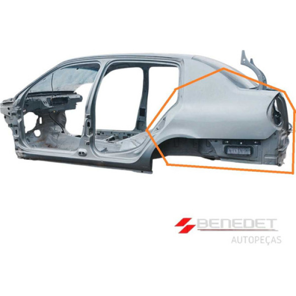 Recorte Lateral Traseira Esquerda Renault Clio Sedan Todos