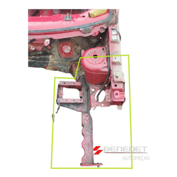 Recorte Da Longarina Dianteira Esquerda Ford Fiesta 03 2013