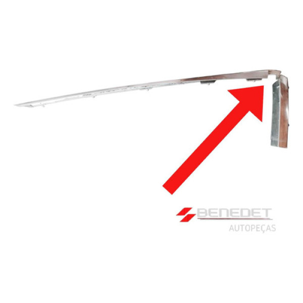Friso Cromado Traseiro Direito Omega Quebrado Quebra Galho