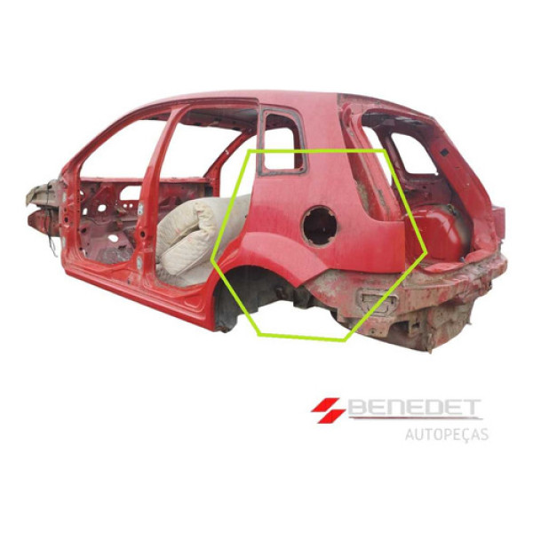 Recorte Da Lateral Traseira Esquerda Ford Fiesta 2003 A 2013