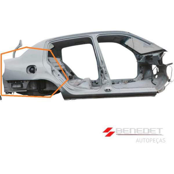 Recorte Lateral Traseira Direita Renault Clio Sedan Todos