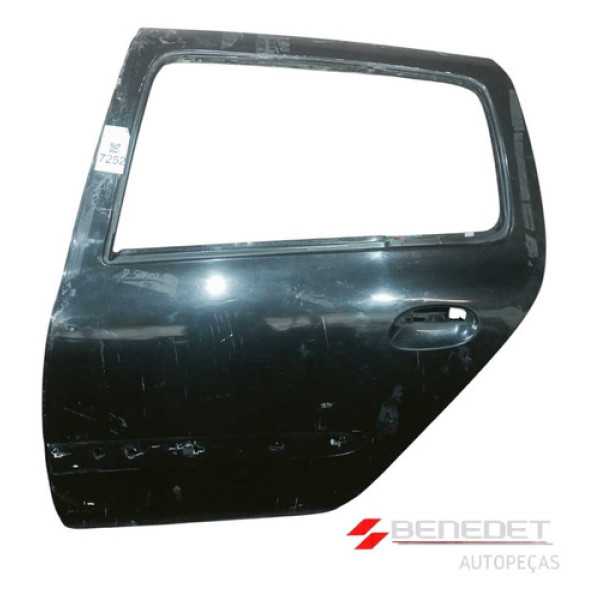 Porta Traseira Esquerda Renault Clio 2000 Ate 2012 Cor Preta