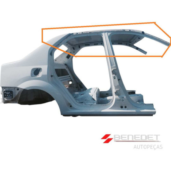 Retalho Recorte Do Teto Logan 2008 A 2013 C/ Detalhes