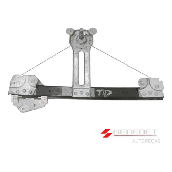 Máquina De Vidro Manual Logan 07 A 13 Traseira Direita