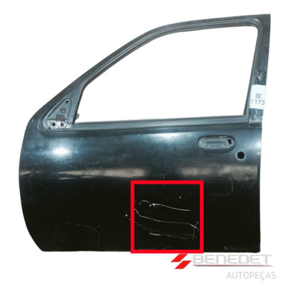 Porta  Ford Fiesta 1997 A 2002 Dianteira Esquerda C/detalhes